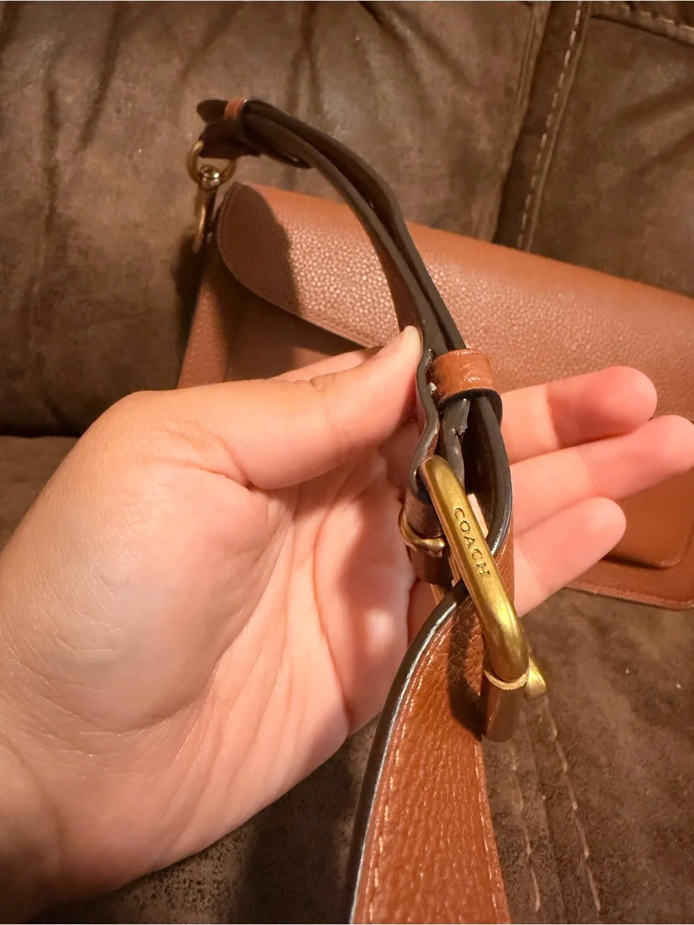 Coach Tabby 26 Saddle Tan Leather Shoulder and Crossbody Bag *Rare Color*